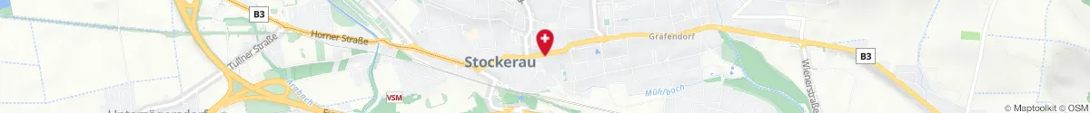 Kartendarstellung des Standorts für Landschaftliche Apotheke zur heiligen Dreifaltigkeit in 2000 Stockerau